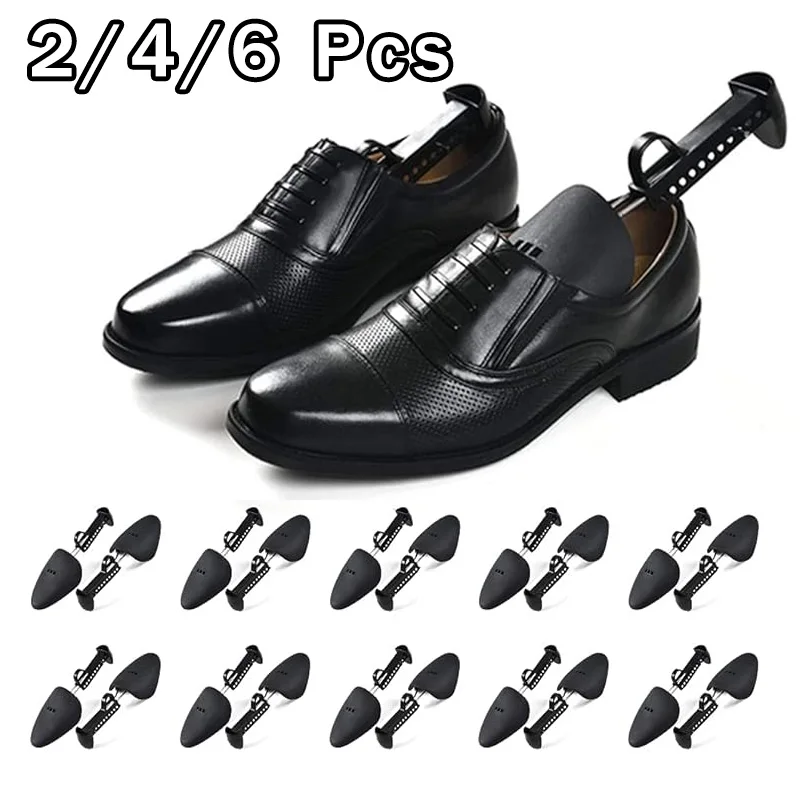 2/4/6Pcs Plastic Shoe Stretcher - Anti-Deformation Portable Shoe Tree Shapers Unisex Adjustable Length Shoe Trees for Sneakers