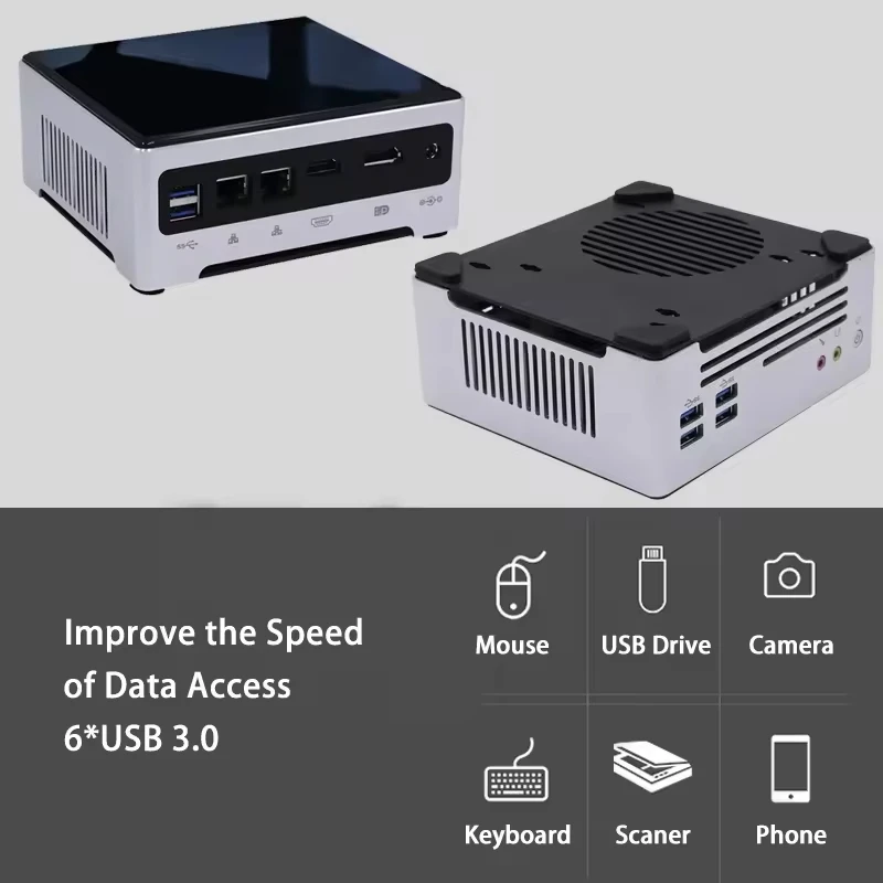 Mini office computer GK3pro mini pcs N5105  8GB M.2 SATA 128GB\/256GB Support 4K 60Hz Dual HD-MI LAN Mini PC for Business