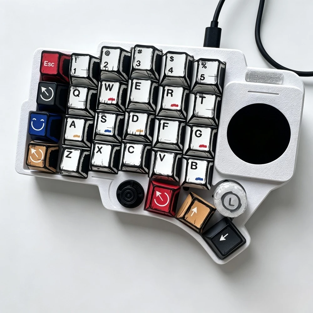 MOTE V3+ Trackball Split Keyboard TPS Trackpad Joystick Hot Swap Wired RGB Multifunction Split Keyboard Kit High Playability