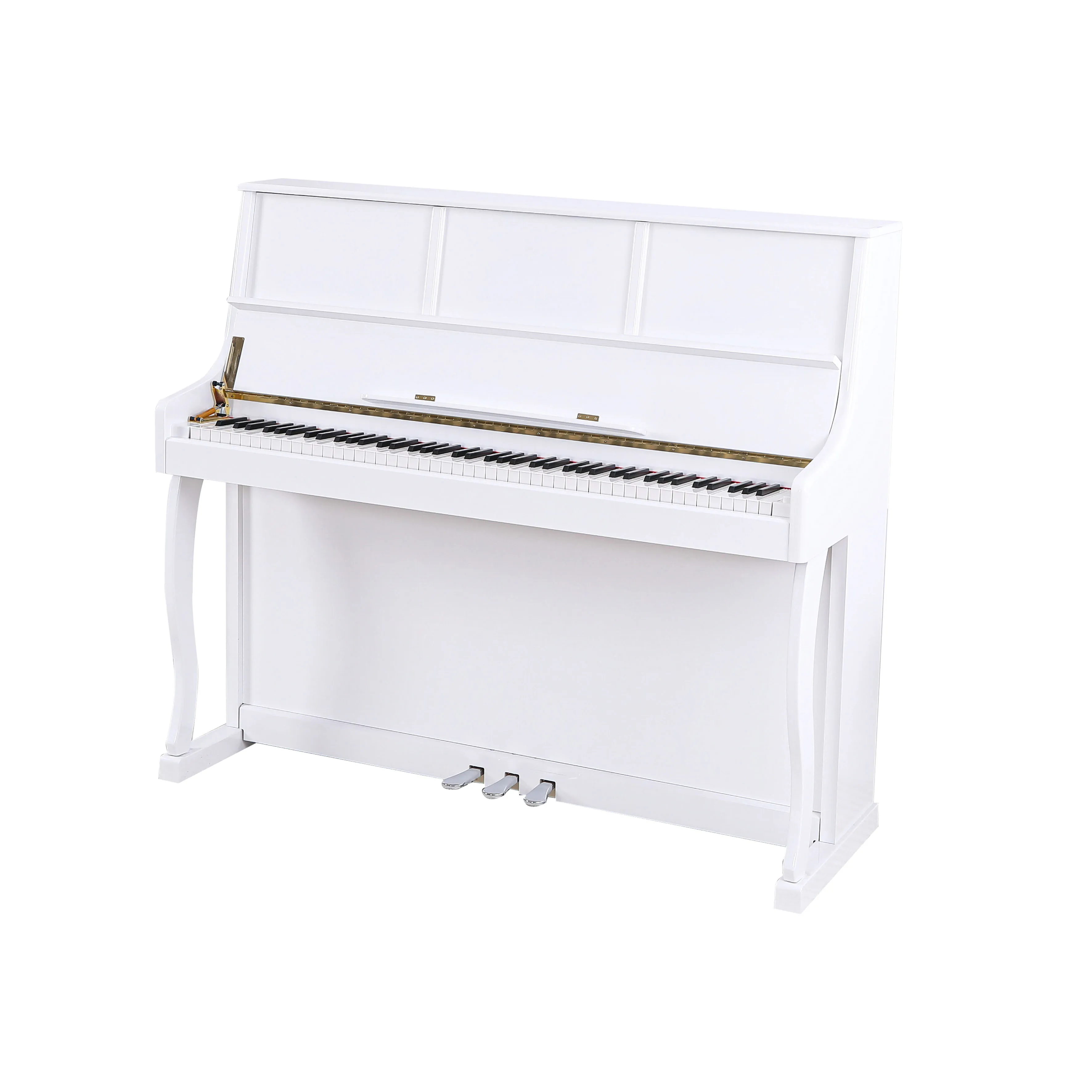 Luxurious White Grand 88 Keys Hammer Upright Acoustic Piano For Sale