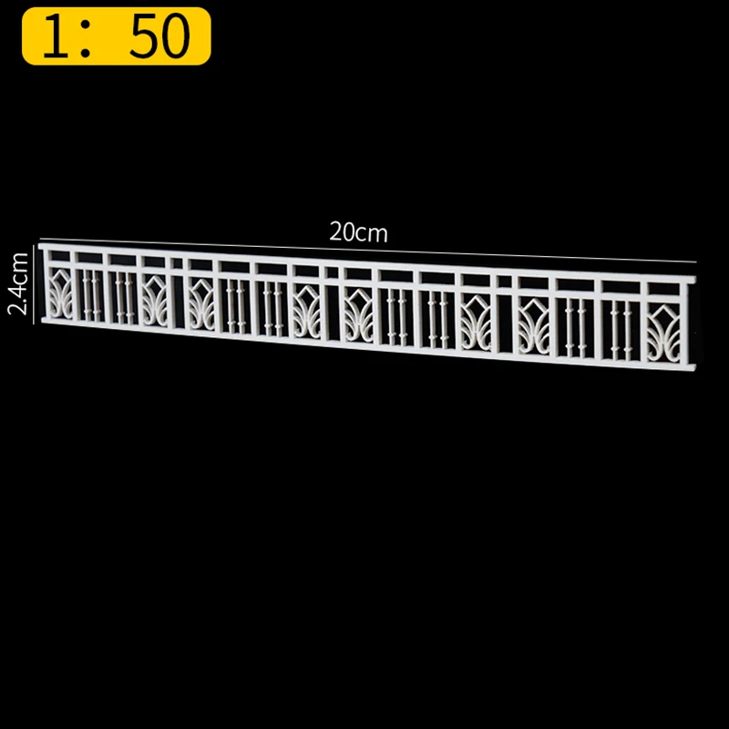 5 teile/los Miniatur zaun Modell Maßstab antike abs Treppen geländer für die Herstellung von Architektur Szene Layout Materialien Diorama Kits – Detail 8