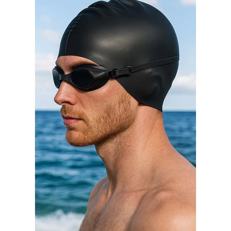 Summer Adult Swimming Cap Big Space Professional Waterproof Ear Protection Swimming Waterproof High-Quality Silicone Swimming Ca