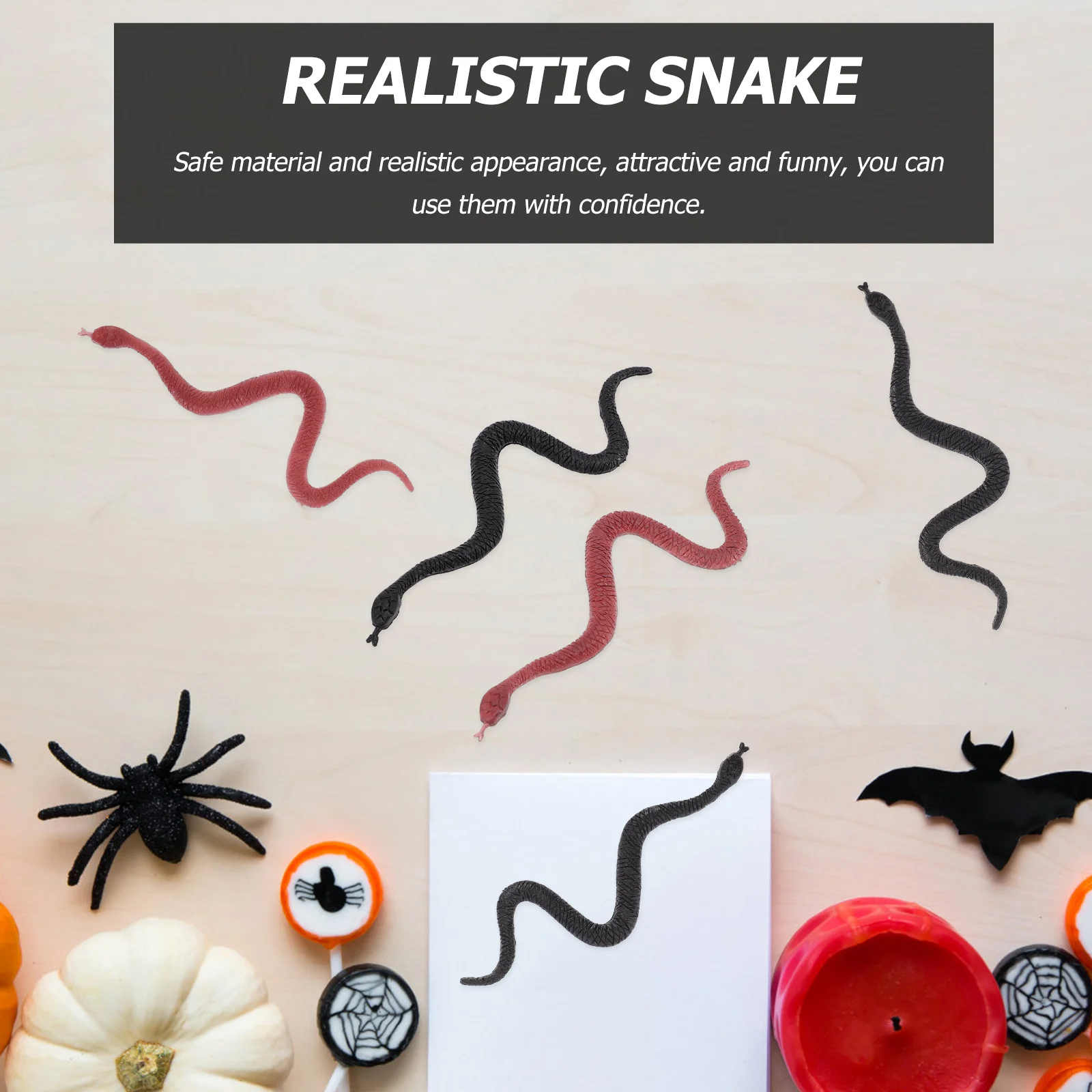 100 Pcs Artificial Snake Kids Toy Children's Toys Realistic Snakes for Animal Little Fake Pvc Prank