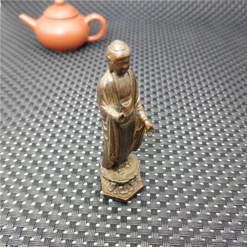 Chinese bronze sculpture brass carving Buddha Sakyamuni Buddha home decoration safe good luck Buddha statue lucky gift