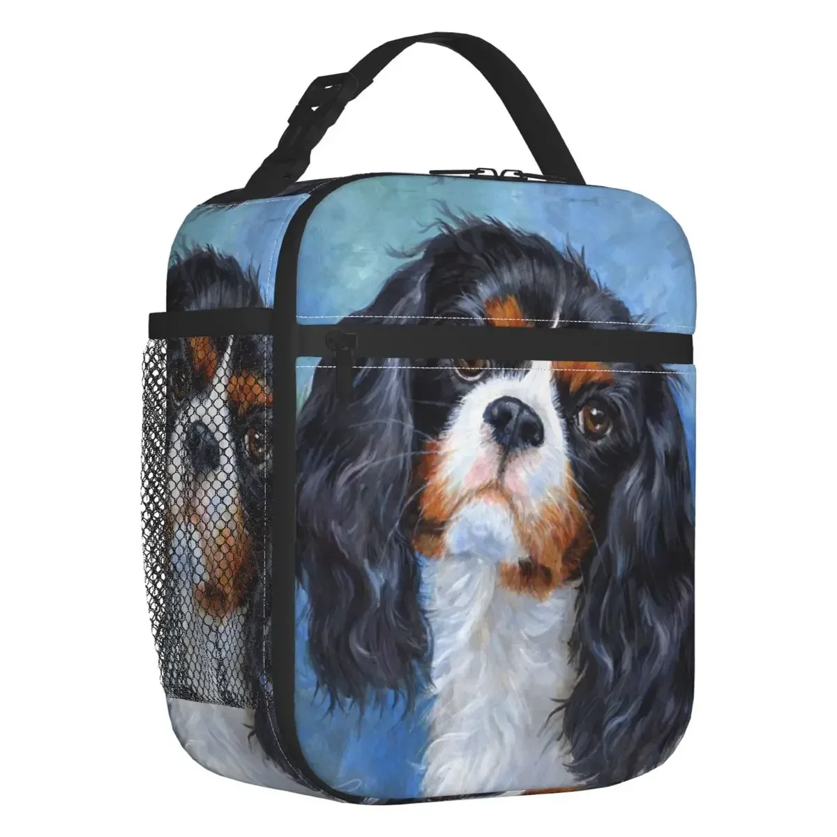 Pet Dog Cavalier King Charles Spaniel Lunch Bag Women Cooler Warm Insulated Lunch Boxes for Kids School