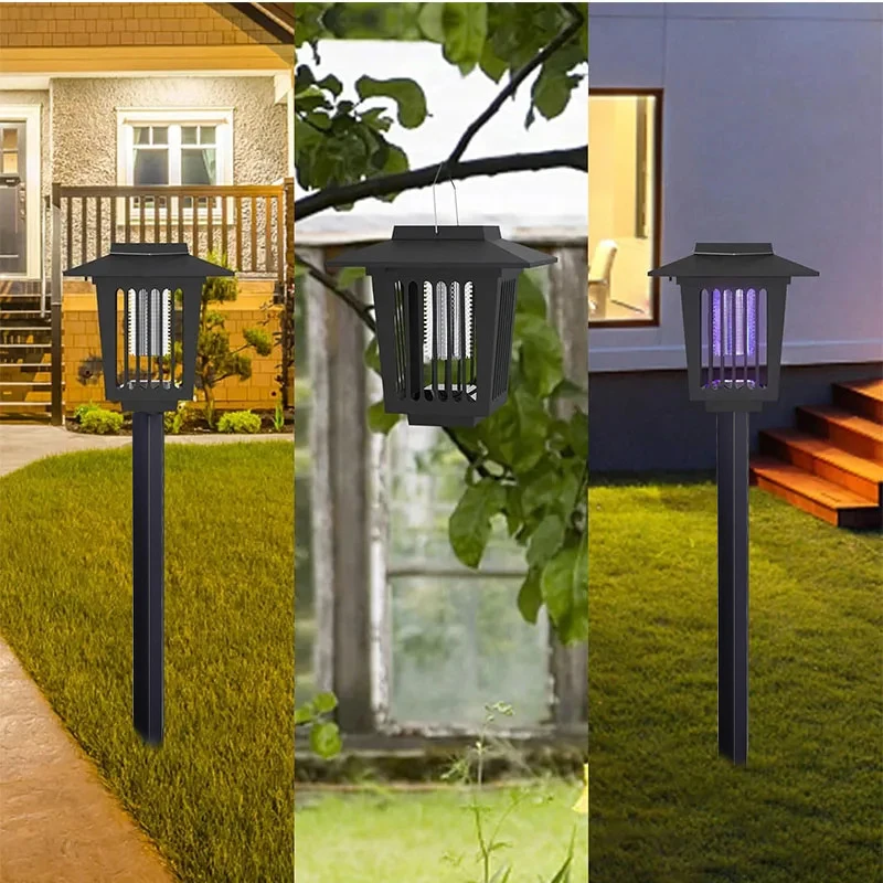 Solar Bug Zapper Waterproof Outdoor Mosquito Zapper Killer and Lighting Repellent Lamp for Indoor Outdoor Use Garden Patio image 5