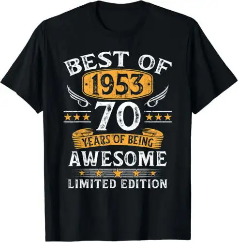 Best Of 1953 70 Years Old Gifts 70th Birthday Gift For Men T-Shirt For Women