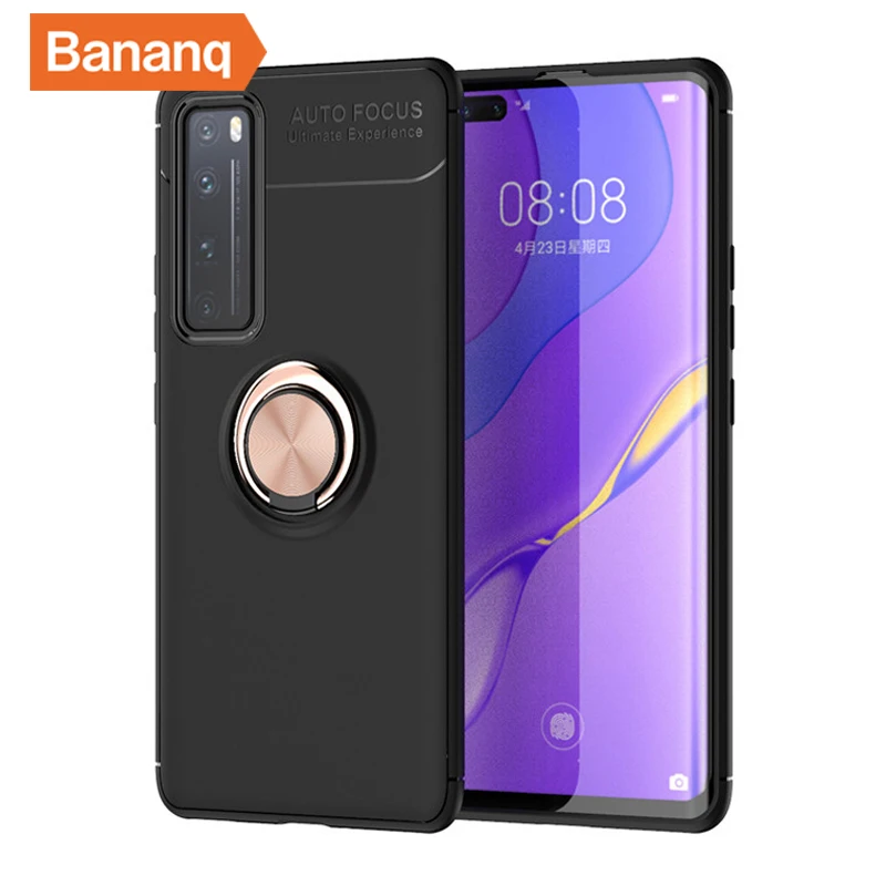 

Bananq Shockproof Magnetic Holder Case For Honor 90 70 60 Ring Stand Back Cover For Huawei Nova 10 Pro 9 SE Mate 50 60 Pro Plus