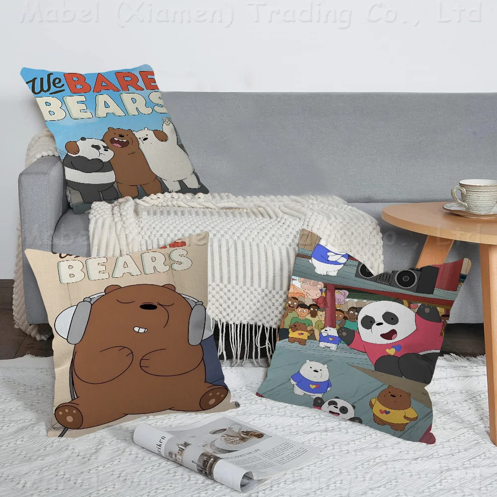 We Bare Cute-B-Bears Pillowcase Toon Gift Cushion Cover Bedroom Home Sofa Chair Seat Decor Pillow Case