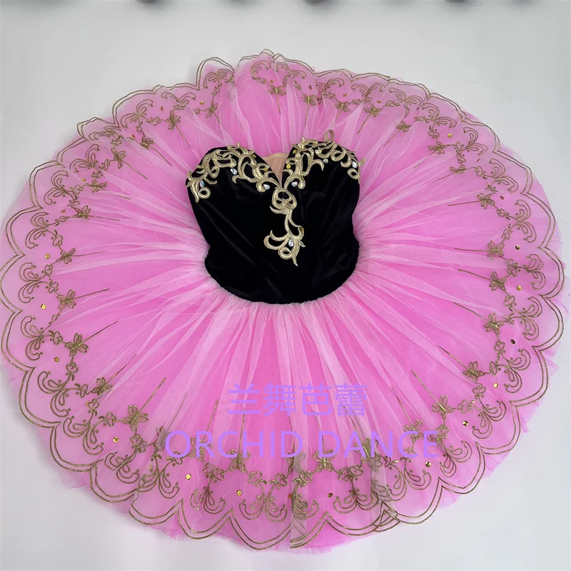BT01750 전문적인 고품질 사용자 정의 크기 7 레이어 어린이 소녀 여성 성인 성능 착용 핑크 버드 발레 투투 의상