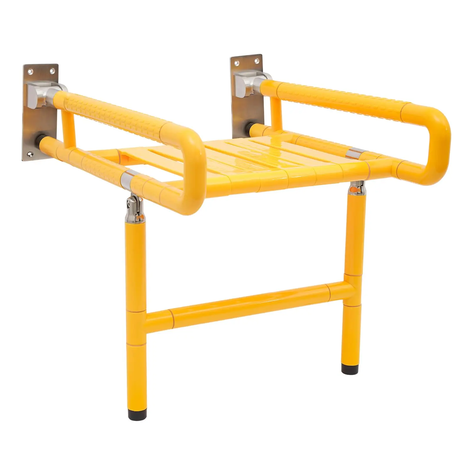 مقعد استحمام مثبت على الحائط 440.92 رطل كرسي استحمام آمن للاستحمام قابل للطي 90 °     كرسي استحمام قابل للطي لكبار السن والبالغين والخفاش