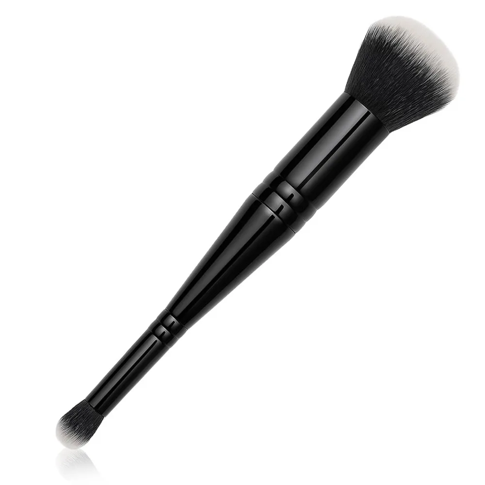Dual-Ended Makeup Brush for Foundation and Concealer - Achieve an Airbrushed Finish with Vegan Synthetic Bristles