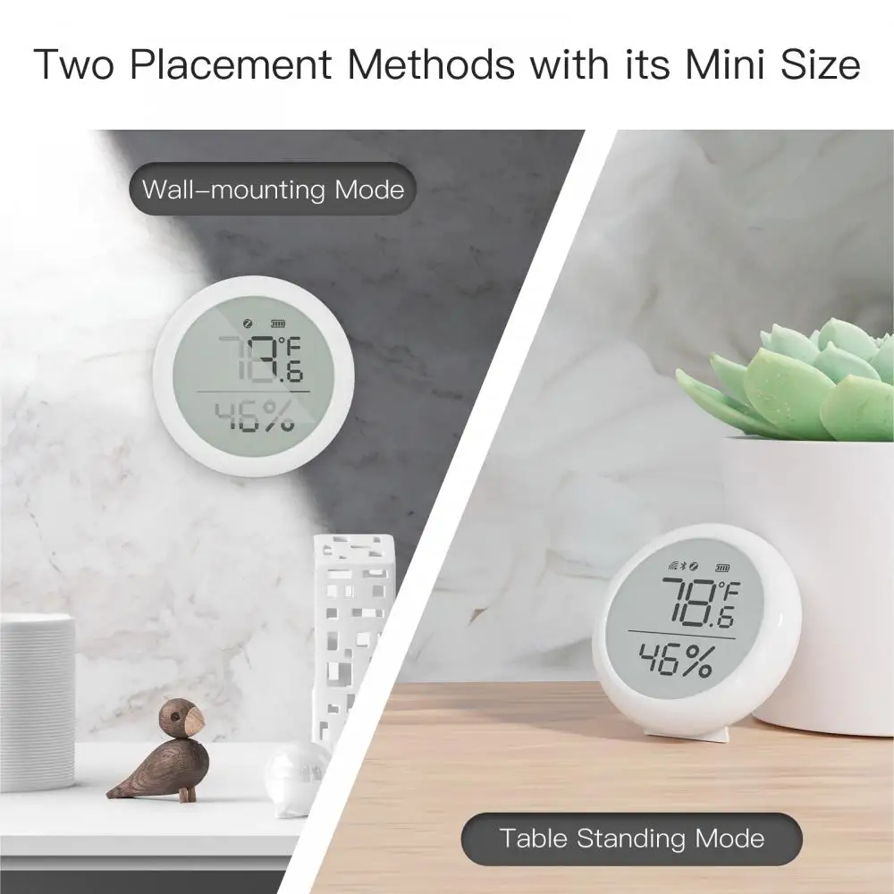 Moes Tuya ZigBee Temperature And Humidity Sensor Smart Life With LCD Screen Remote Control Works With Google Assistant