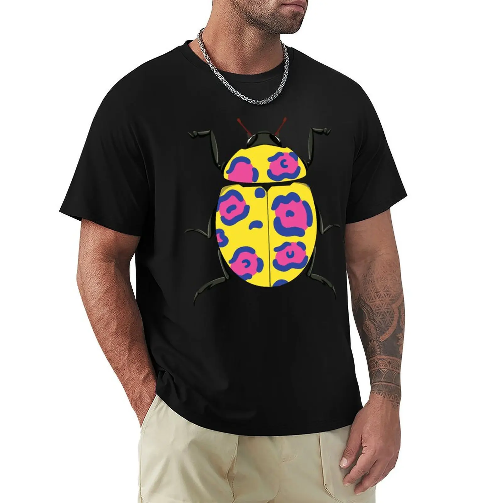 Ladybug T-Shirt Casual Basic Short Sleeve T-Shirt