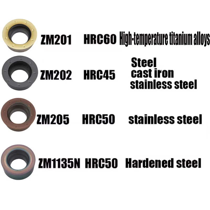10 Uds RDMW0501 RCMT0602MOTN RPMW08T2MO-TT R2.5 R3 R4 inserto de carburo Indexable insertos de fresado redondo herramienta de corte de torno de Metal CNC