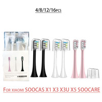 4/8/12/16Pcs Replacement Brush Heads for xiaomi SOOCAS X3 X1 X5 SOOCARE Electric Toothbrush Dupont Bristle Sealed Packed