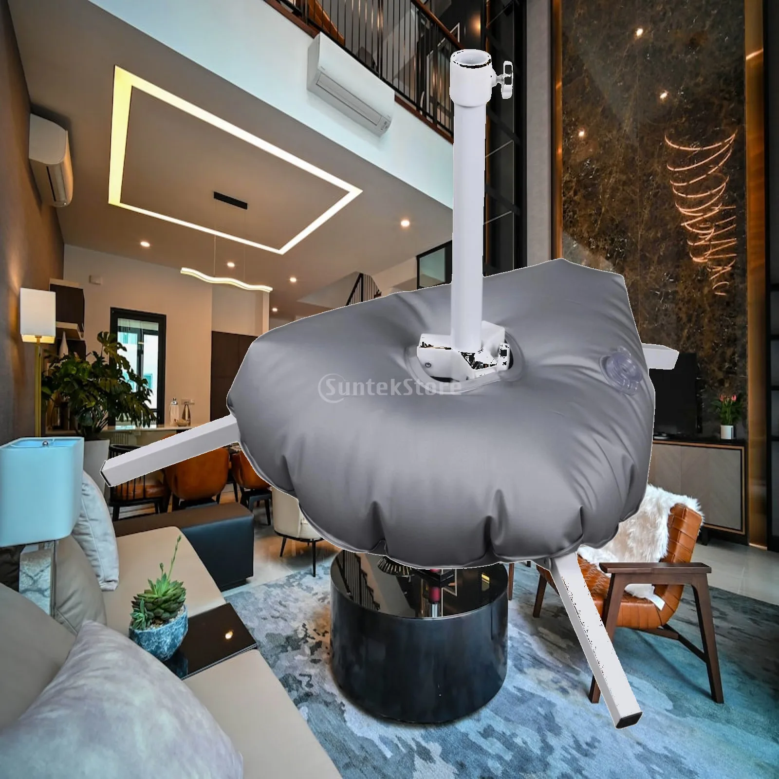 Beach Umbrella Stand Base White Umbrella Base Holder Support for Outside Patio Summer Beach