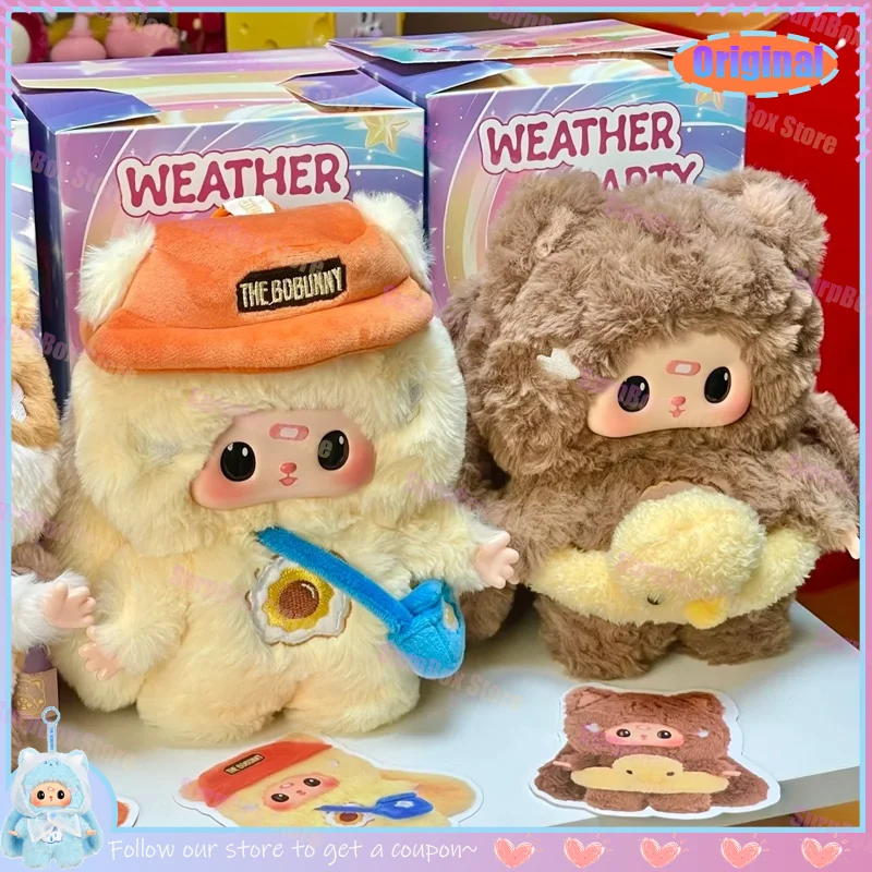 

New Original Bobunny Weather Party Rain On Shine Series Blind Box Kawaii Vinyl Dolls Collect Bobunny Mystery Box Customized Gift