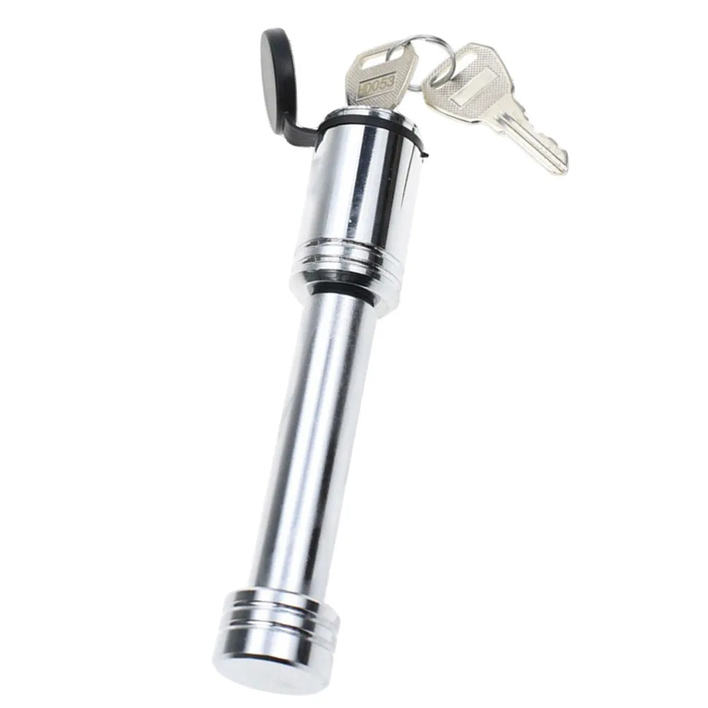 

2pcs Trailer Lock Hitch Pin Heavy Duty Anti-Theft Straight Bar For Tow Ball Mount Rv Car Vehicle Silver Trailer Lock Pin Hook