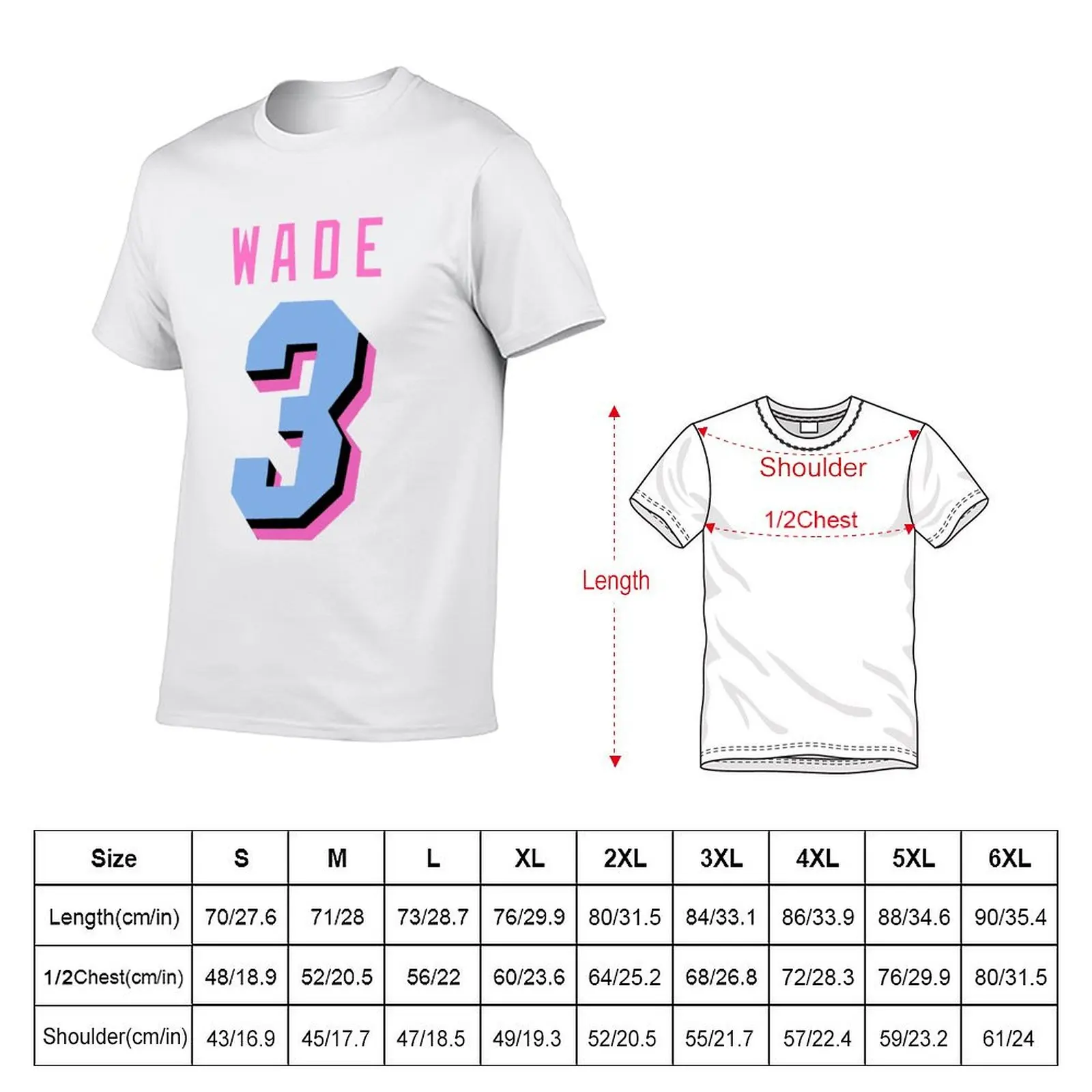 Wade Miami Vice T-Shirt t shirts with prints man t shirts cotton t shirts for man cotton funny T-shirt