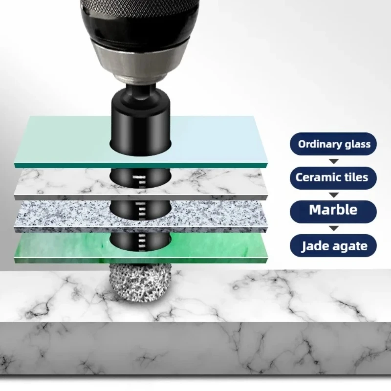 

Сверло для сухой керамической плитки с шестигранным болтом 5-16 мм, инструмент для сверления керамической плитки из мрамора, гранита, алмазное сверло, кольцевая пила