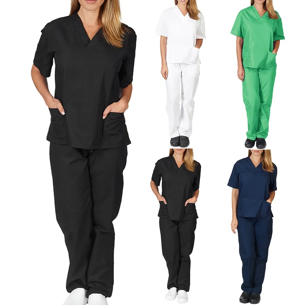 Hospital Surgical Clothing Medical Uniforms Women Scrubs Sets Doctors Nurses Accessories Dental Clinic Beauty Salon Workwear Set