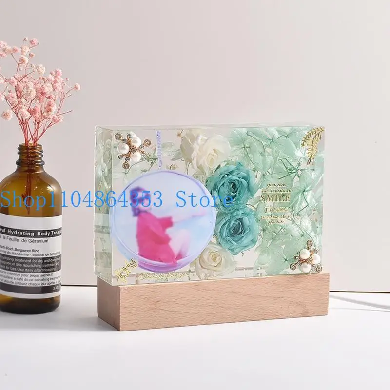 652F Rectangle Silicone Molds Epoxy Resin Photo Frame Molds Insect Dried Flower Mold Bookends Resin Mould DIY Craft