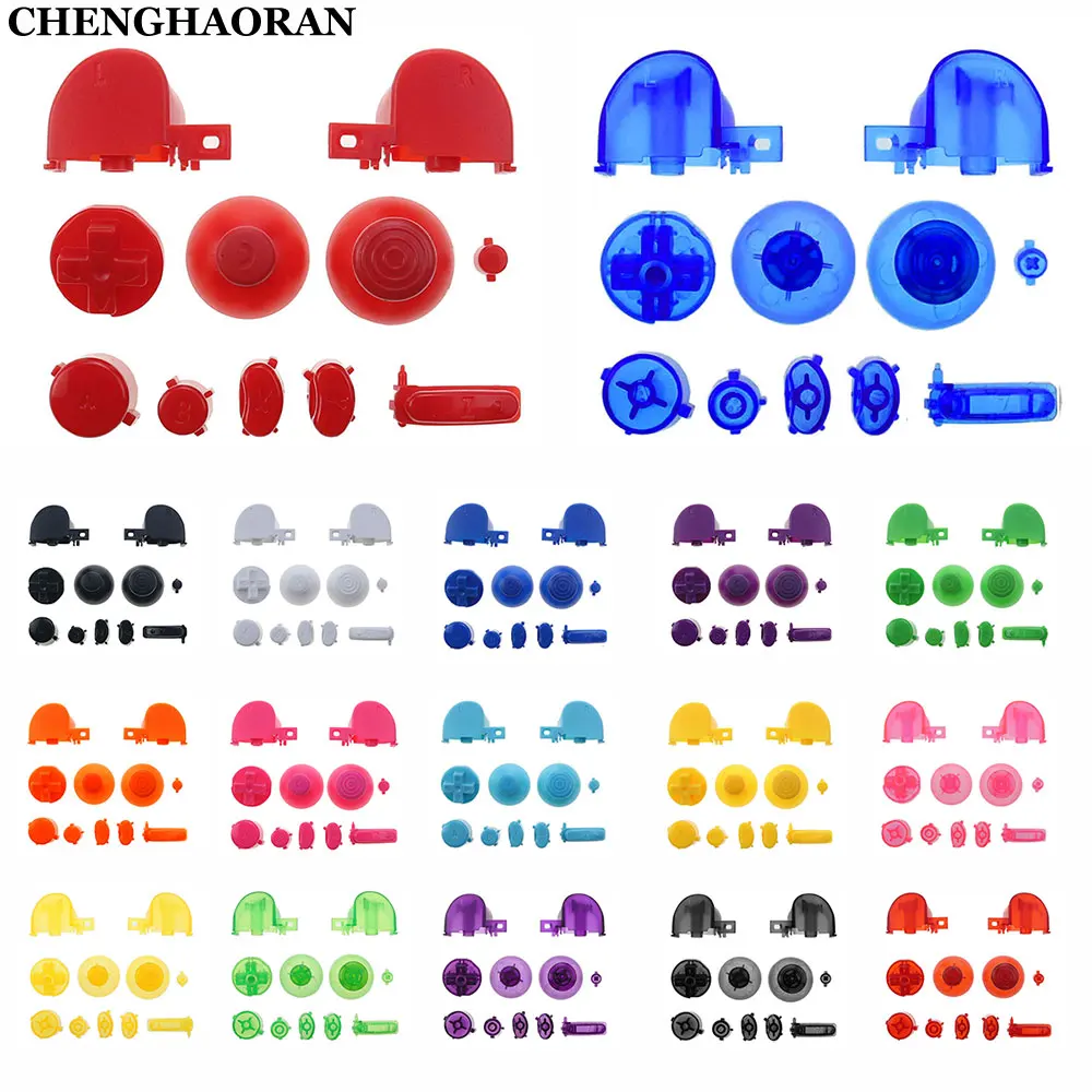 

Full set L R ABXY Z Keypads Buttons With 3D Thumbsticks Caps For GameCube For NGC D Pads Power ON OFF Buttons