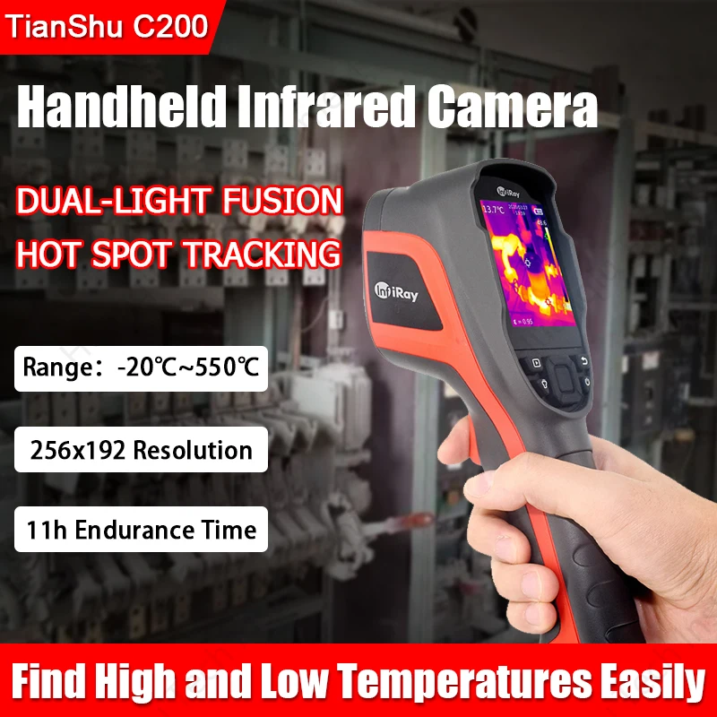 InfiRay C200SE Thermal Imager  Resolution  256 x192 Heat Image Thermographic Professional Imaging Construction For Repairs