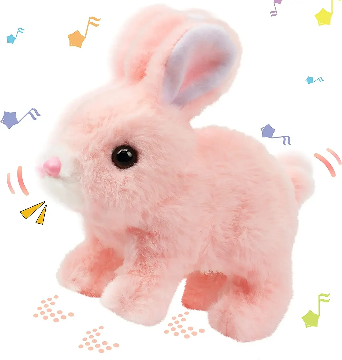 Cute Electronic Plush Toys Interactive Pet Rabbit Sound and Action Features for Fun Playtime Toddler for Kids