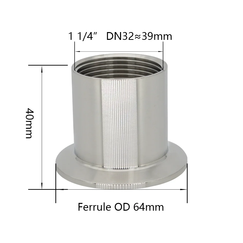 YQBS Sanitary Female Threaded Pipe Fitting to 2\
