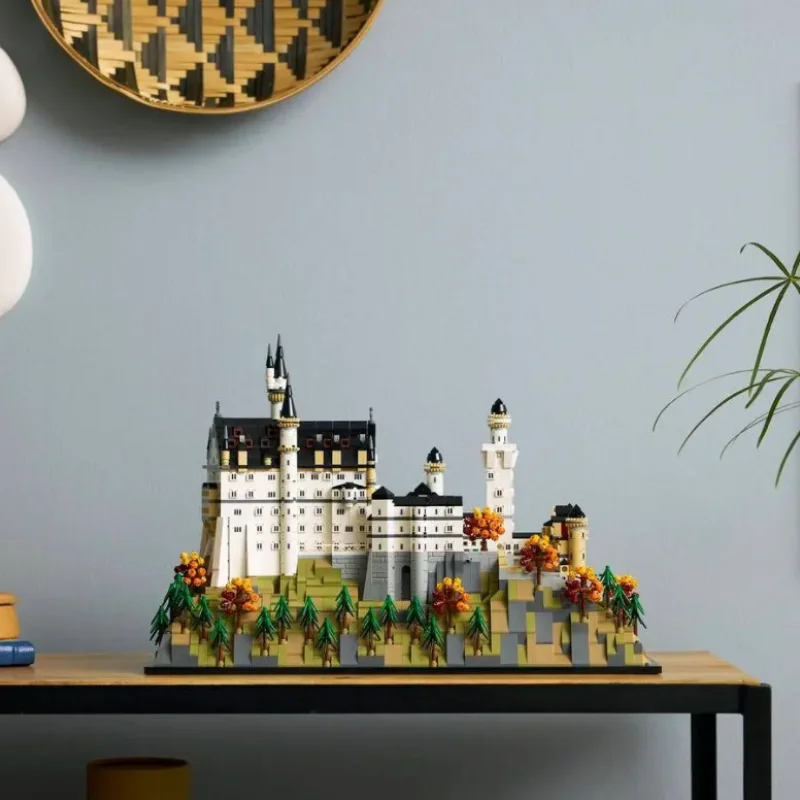 

2025 NEW Neuschwanstein Castle Architectural Model Kit 21063 European Castle Forest Building blocks Set for Christmas Gifts