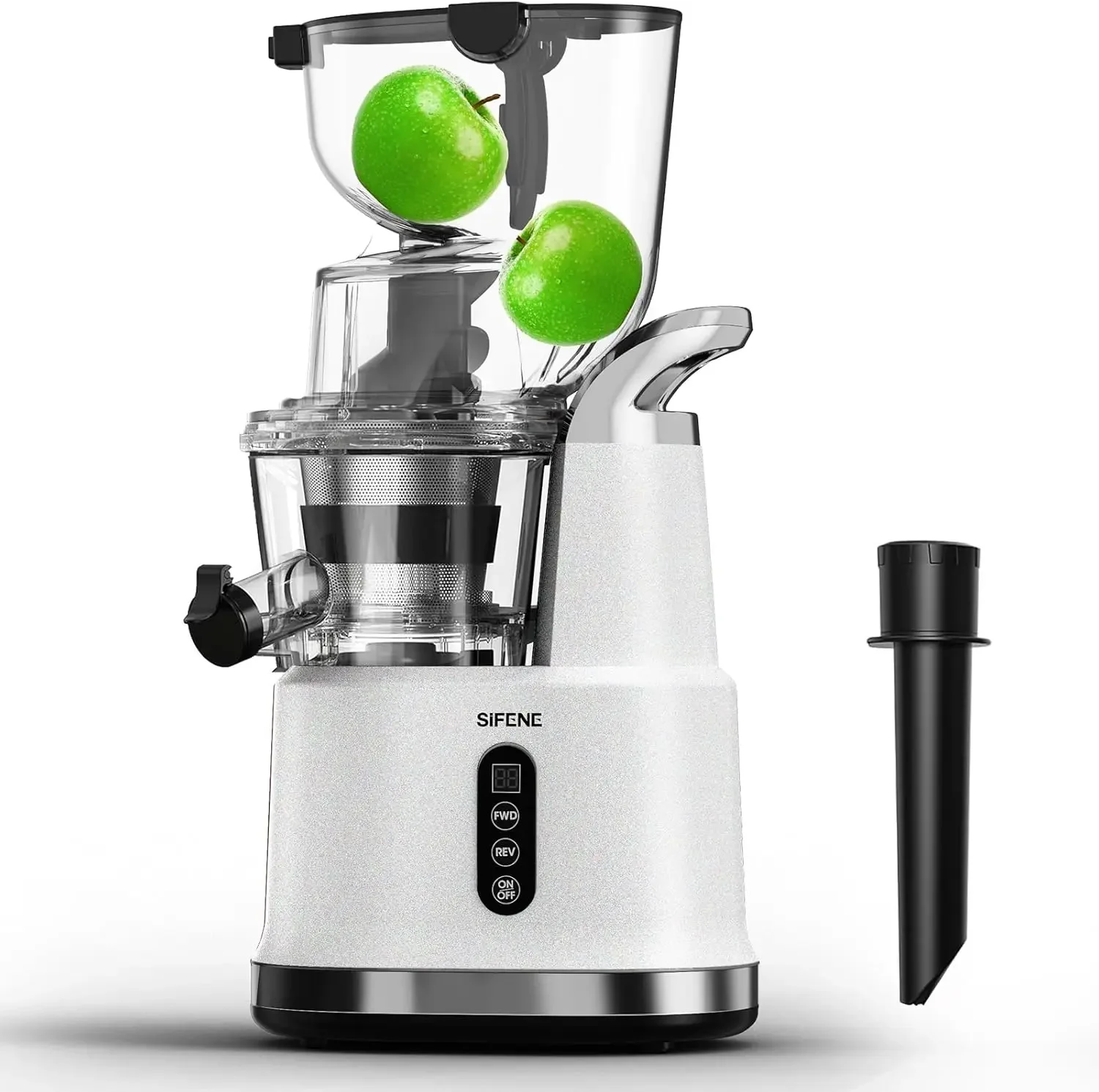 Cold Press Juicer Machines, Big Mouth 83mm Opening Whole Slow Masticating Juicer, Easy-Clean Juice Extractor Maker For Fu