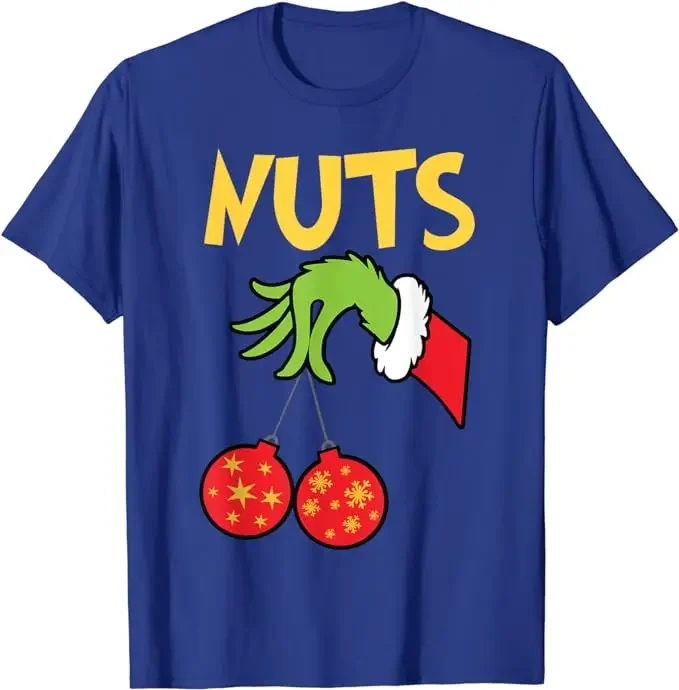 Gifts Xmas Costume Pajama Outfit Husband Wife Tops Chest Nuts Matching Chestnuts Funny Christmas Couples Nuts T-Shirt