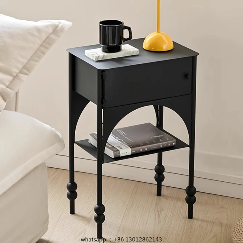 

Vintage Nightstand Nordic Aesthetic Night Table Luxury Decoration Bedside Tables Comfortable Small Side Table Cabinet Storage