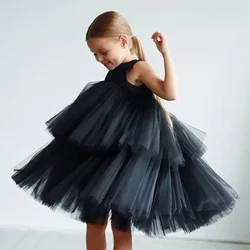 Children Luxury Party Formal Dress for Wedding Birthday Kids Christmas Ceremonies Dresses for Girls Lace Tutu Flower Girls Dress