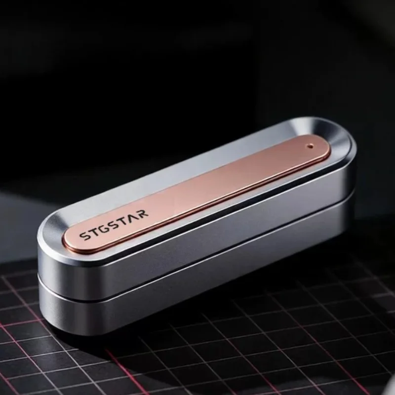 Infinite Position Paragraph Magnetic Push Card Plate Haptic Coin Fidget Mechanical Slider EDC Metal Sensory Stress Relief Toy