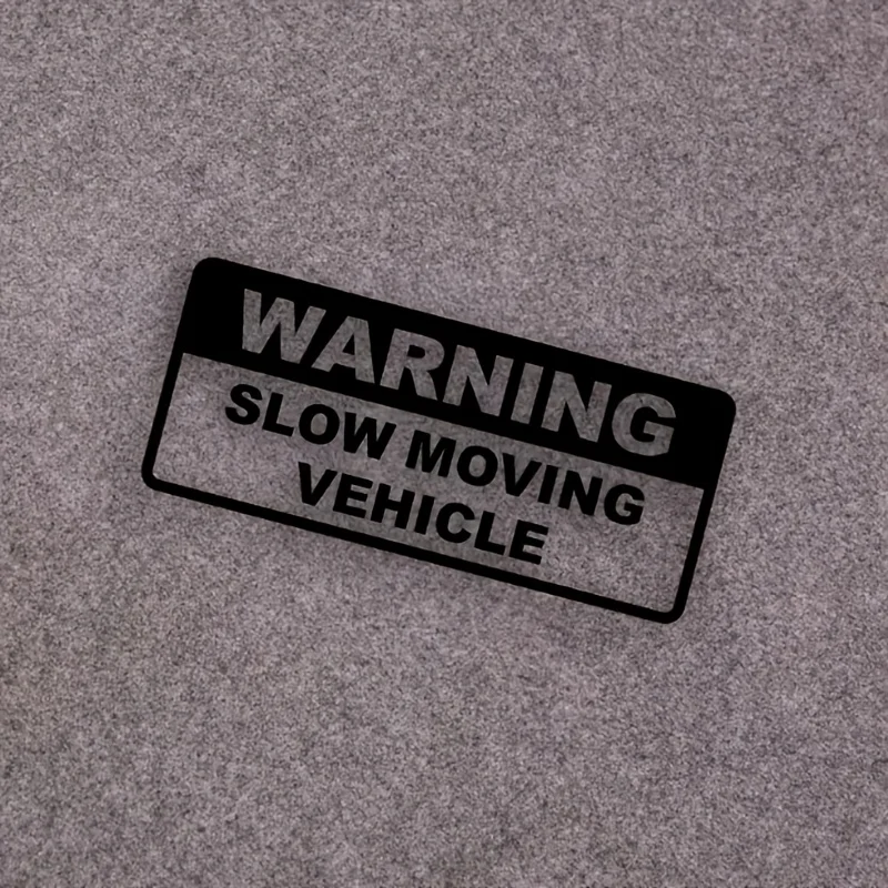 Picture 7: 1pc WARNING Slow Moving Vehicle Vinyl Sticker, PVC Warning Decal for Car Exterior Decor