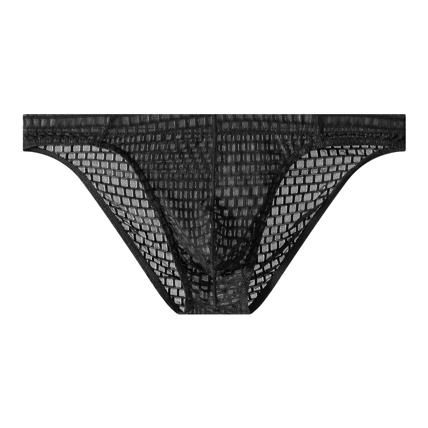

Men's Bulge Briefs Crocodile Pattern Mesh Comfortable Breathable Panties Youth Sexy Sheer See-through Low Rise Underwear