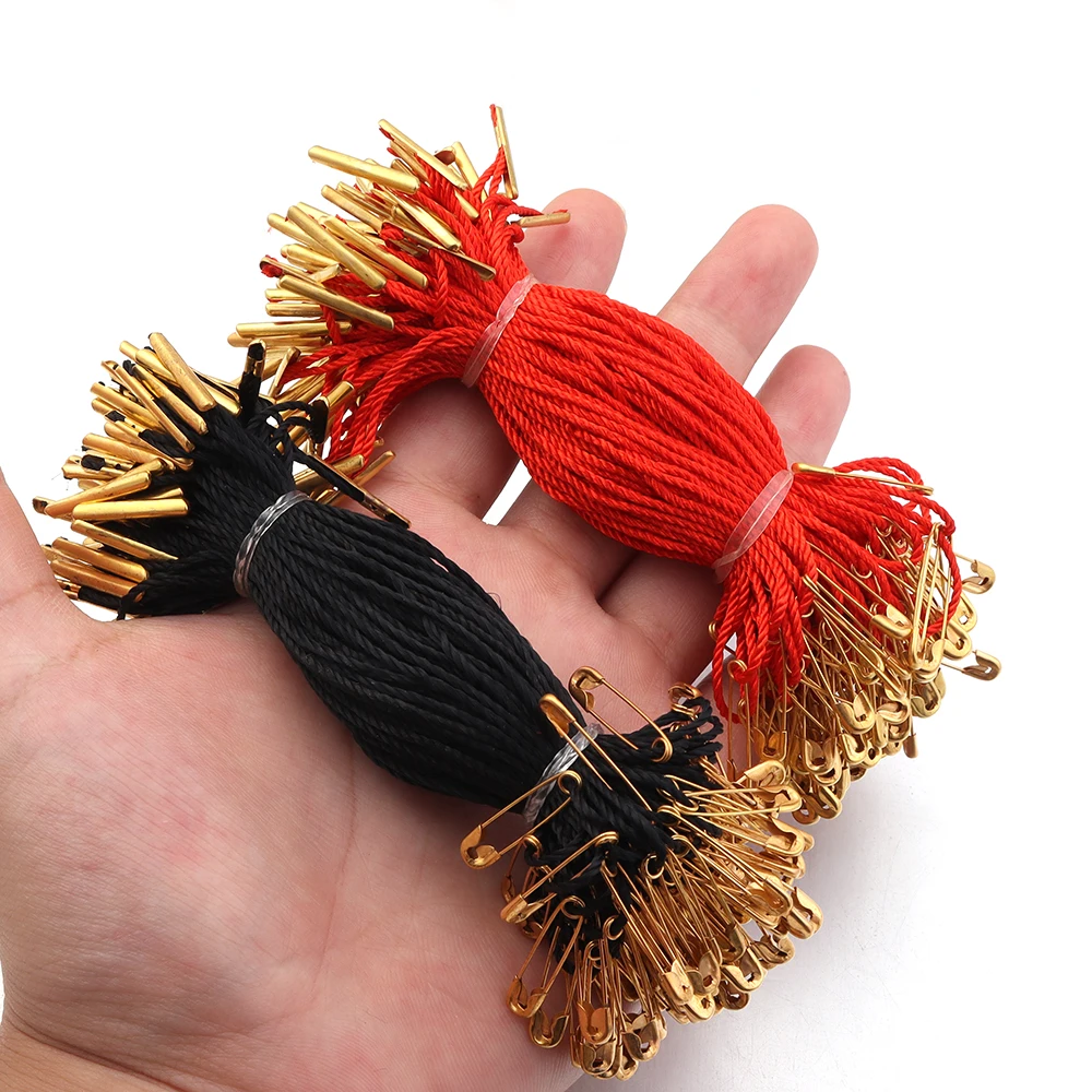 100-200Pcs/Lot Metal Pins Buckle Clothes Cotton Tag Rope Cords Hanging Tablet For Garment Bag Tags Cards DIY Clothing Accessorie view 2