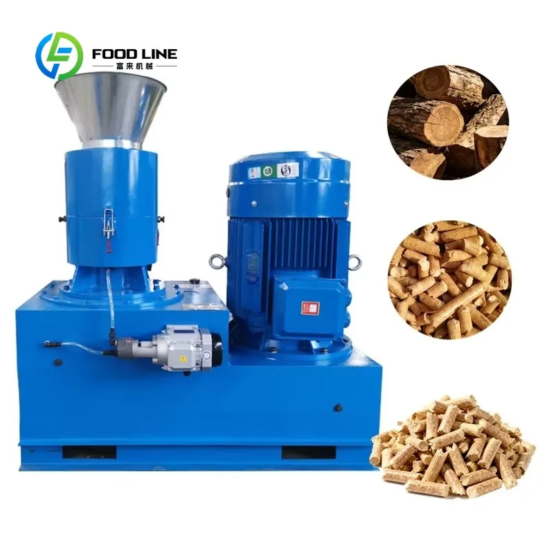 Custom High Capacity Small Biomass Straw Ring Die Pellet Machines Screw Type Wood Pellet Making Machine