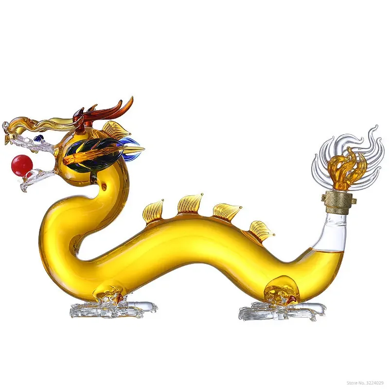 

Lead-free chinese style Dragon animal shaped home party whiskey decanter for Liquor Scotch Bourbon DDC-202