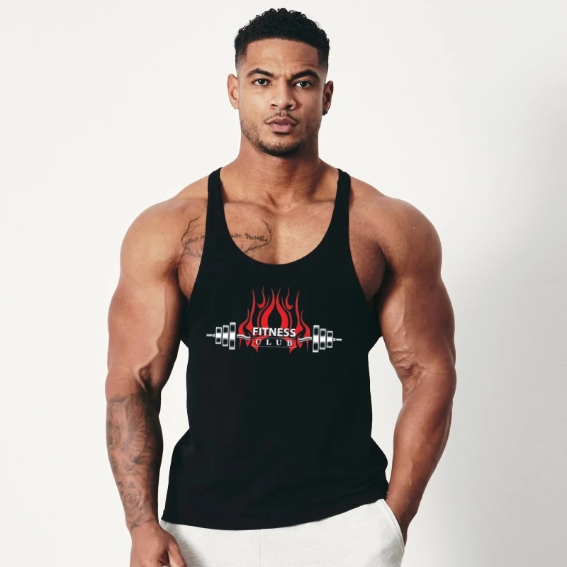 

Men's Bodybuilding Stringer Vest Tight Racerback with Narrow Straps Sleeve-Free Gym Tank for Athletic Workout Training Sessions