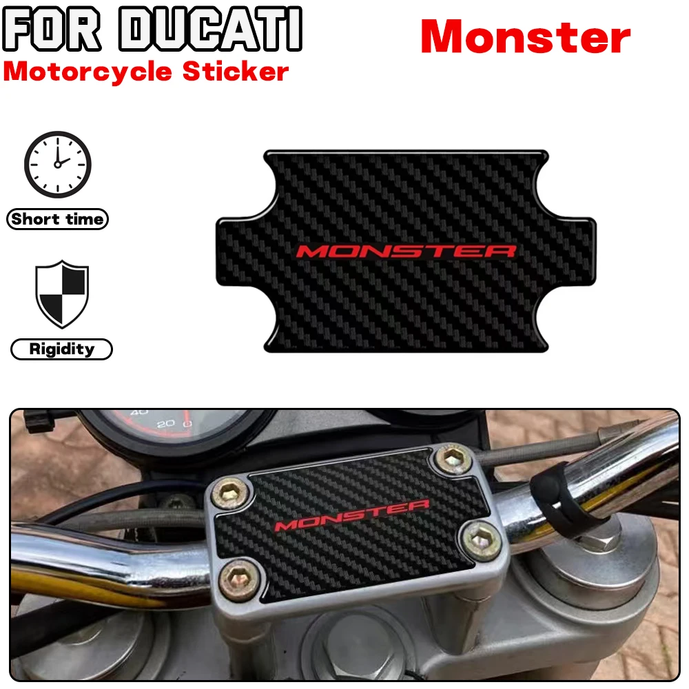 

For DUCATI Monset Motorcycle Carbon-look Upper Triple Yoke Defender Stickers