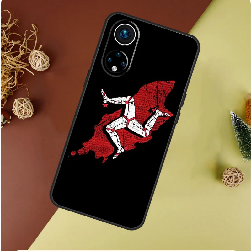 Ilha de Man Brasão Caso Para Honor Magic 7 5 6 Pro Honor 200 Pro 50 70 90 Lite X9b X9a X8b X8a X8 X9 X9c Capa