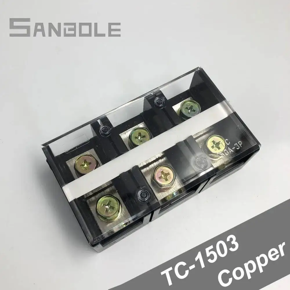 Fixed Terminal BlockTC-1503 150A 3P 600V Connector Dual Row 40-60mm2 Copper Stable Industrial Power Wiring Connection - view 2