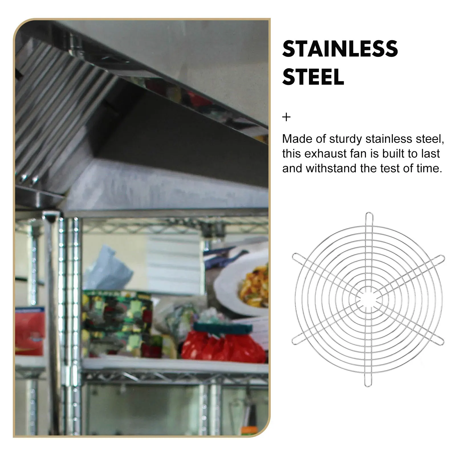 

Exhaust Fans Guard CoverMetal Mesh Protective Shield Anti-Pinch Vent Fan Grille Durable Dustproof Easy Install Silver