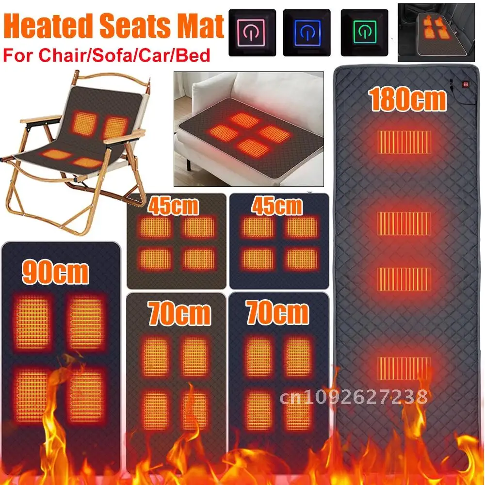 5V USB Electric Blankets Mat Winter Body Warmer Mattress Thermostat Heating 5V USB Heated Camping Sleep Mat Outdoor Indoor