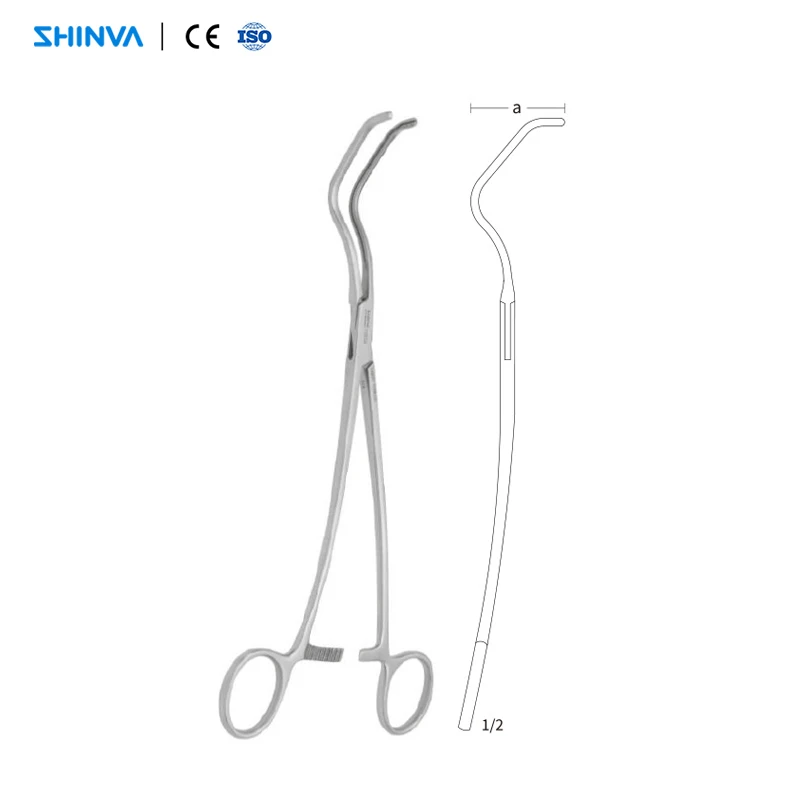 SHINVA Manual Reusable Auricular Forceps Surgical Instruments For Cardiac Thoracic Vascular Surgery Atraumatic Forceps Surgical