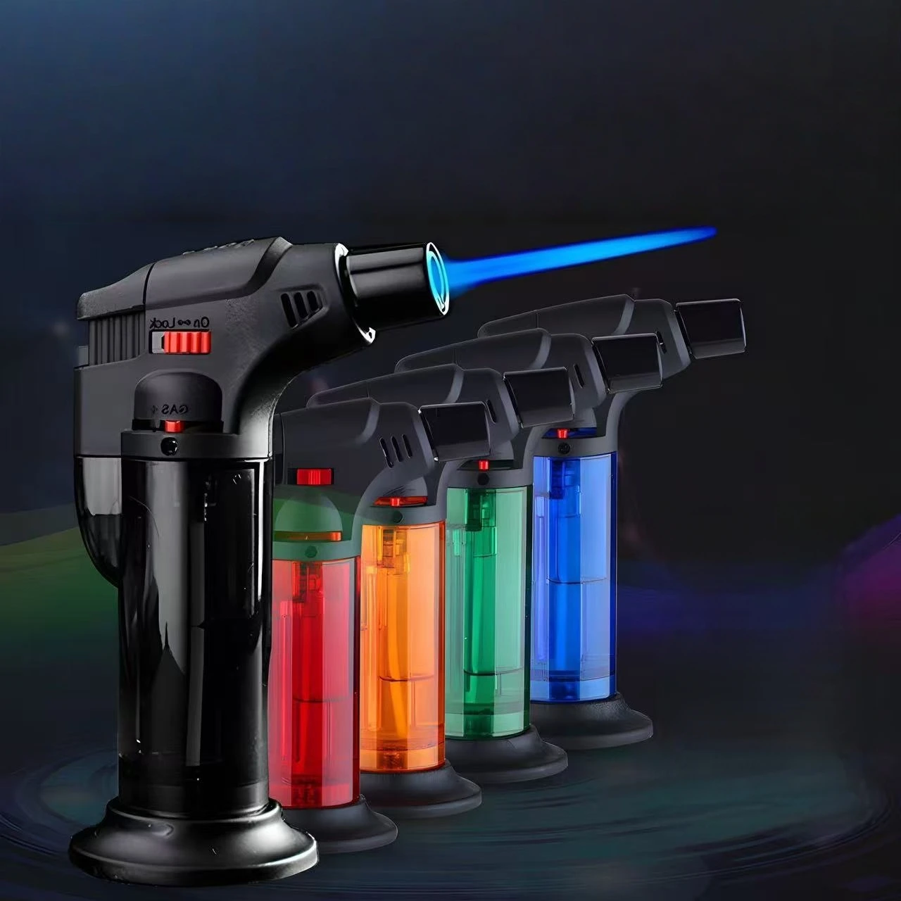 Hot Selling Windproof Multi-purpose Torch Lighter Large Capacity Jet Flame Candle Fireplace Bonfire Barbecue Household Lighter